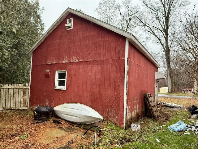 view of outdoor structure