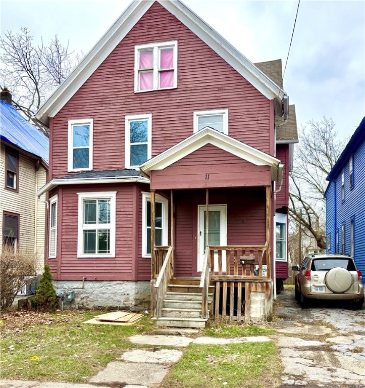 view of front of home with a porch