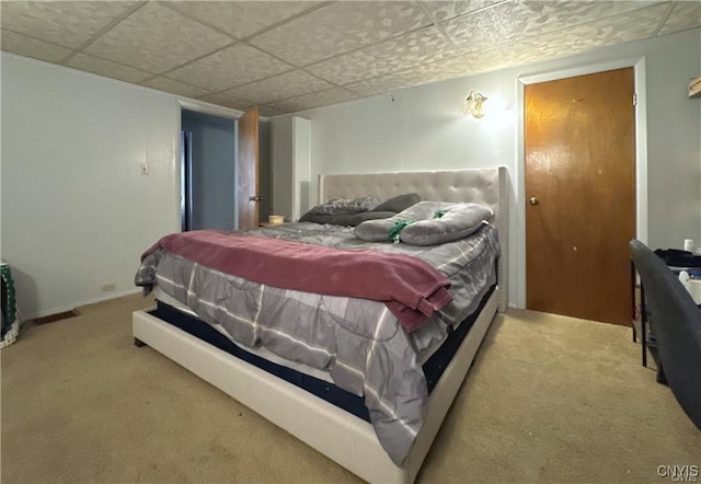 bedroom featuring carpet floors