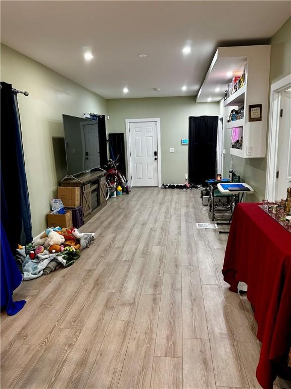 interior space featuring light hardwood / wood-style flooring