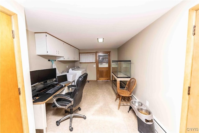 office featuring independent washer and dryer