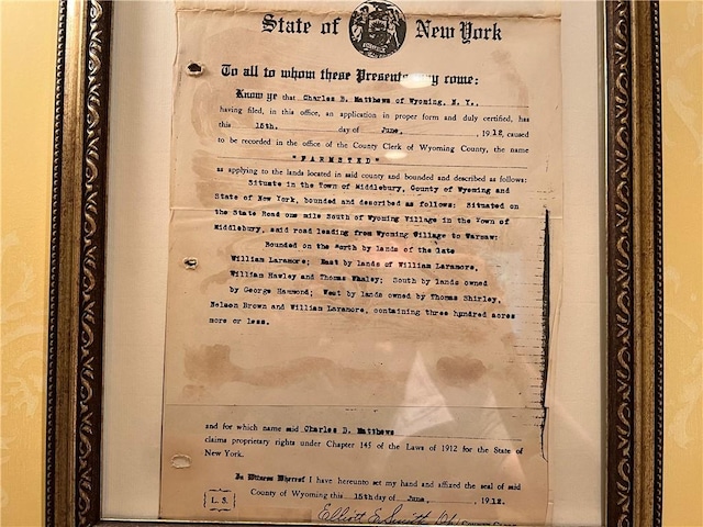 1470 State Route 19, Middlebury, NY 14591 - view of a document