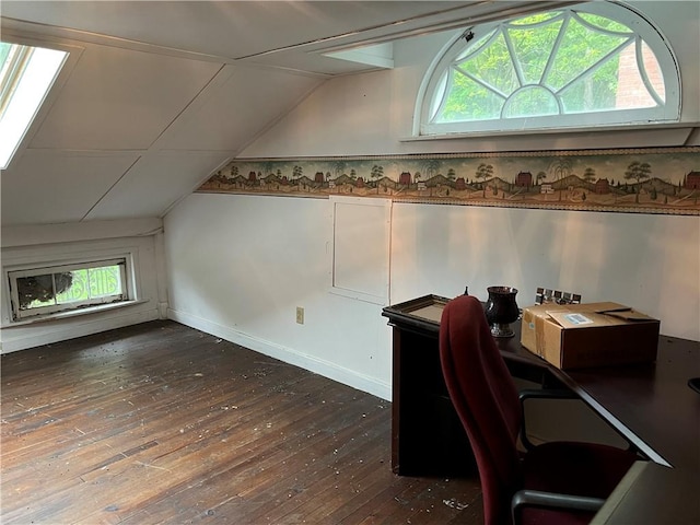 1470 State Route 19, Middlebury, NY 14591 - office with dark wood-style floors and vaulted ceiling