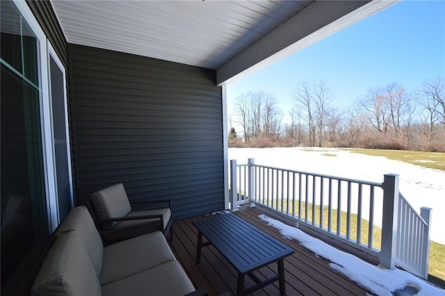 balcony featuring a porch