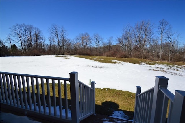 view of snowy yard