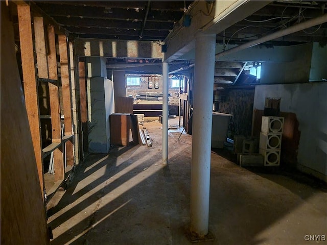 view of basement