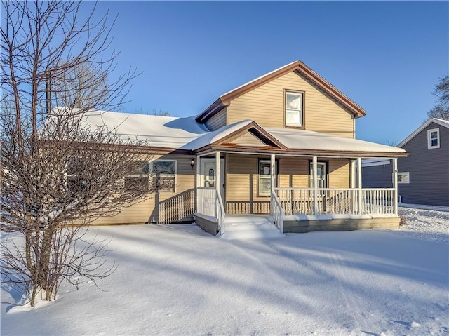 view of front of house featuring covered porch