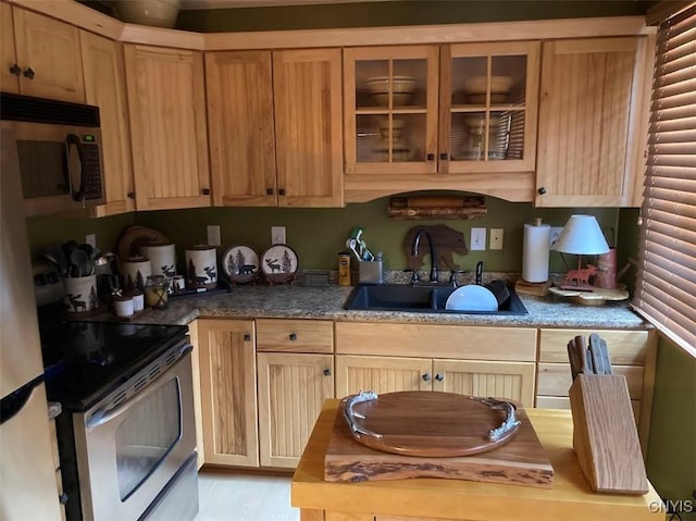 kitchen featuring appliances with stainless steel finishes and sink