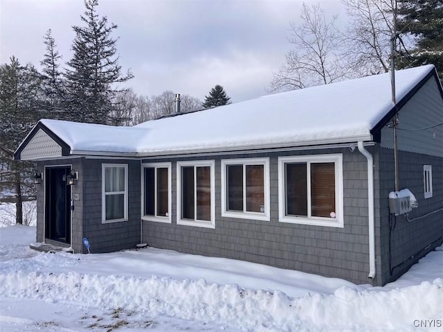 view of snowy exterior