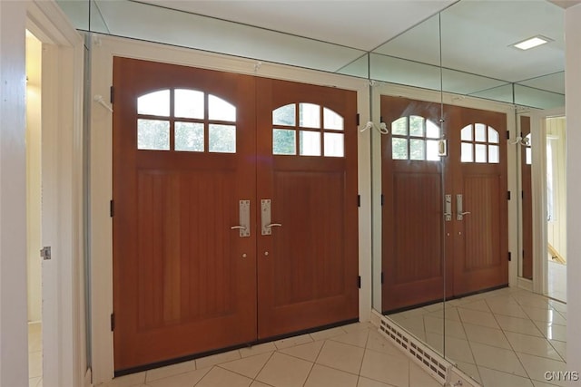 view of tiled entrance foyer