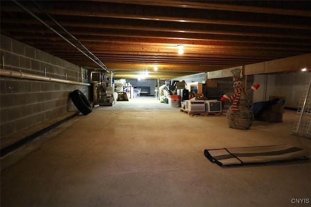 view of basement