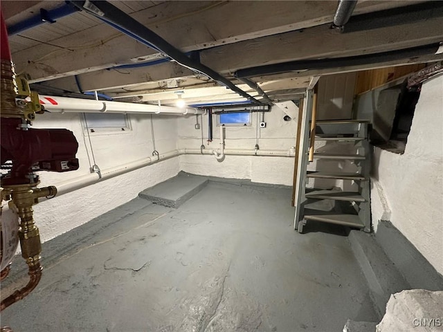 view of basement