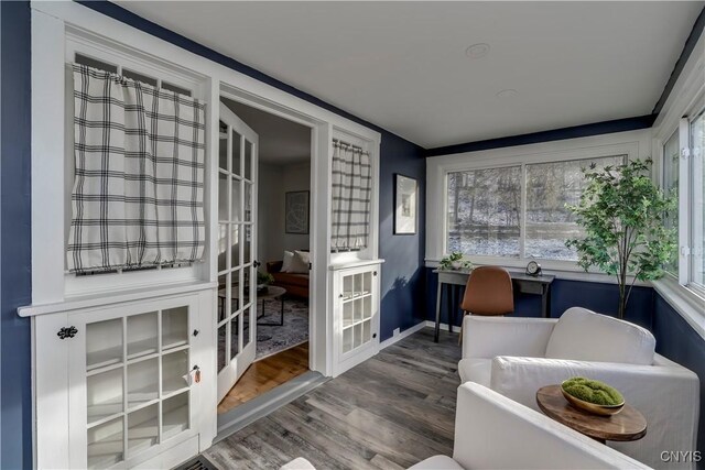 sunroom / solarium with french doors