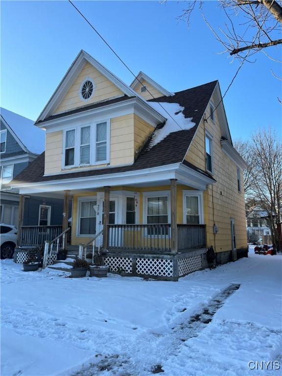 view of front of home with a porch