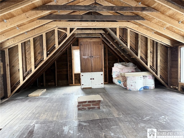 view of attic