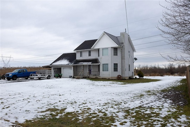 view of front property with a garage