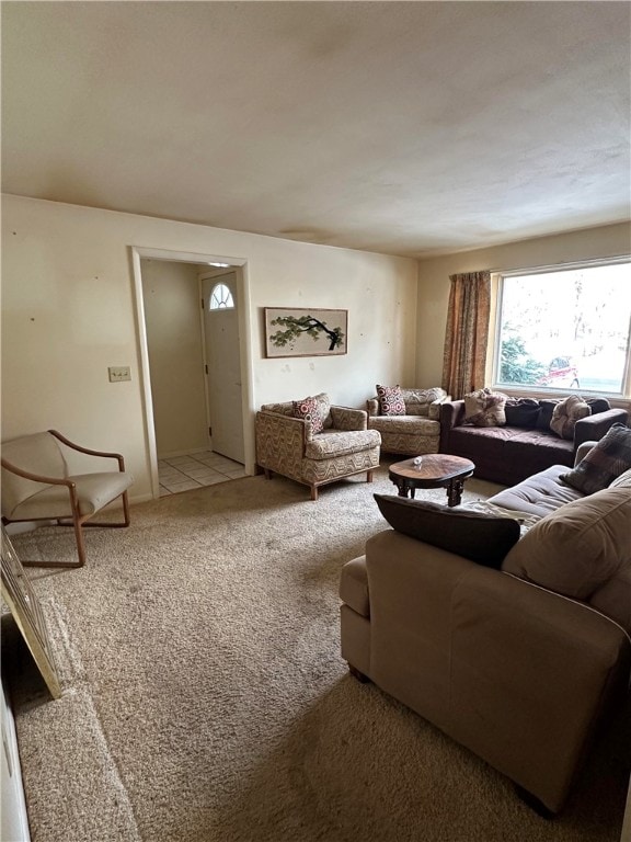 view of carpeted living room