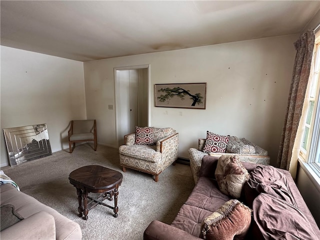 view of carpeted living room