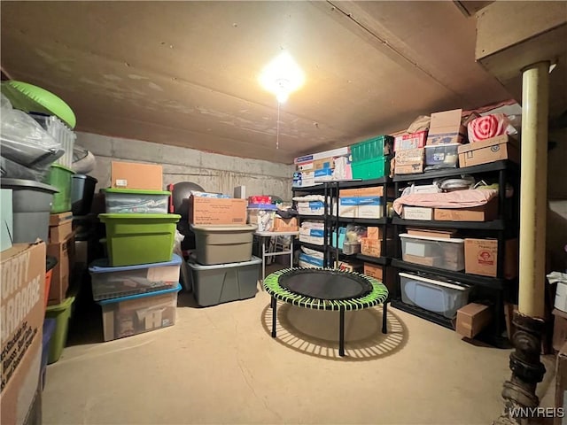 view of storage area