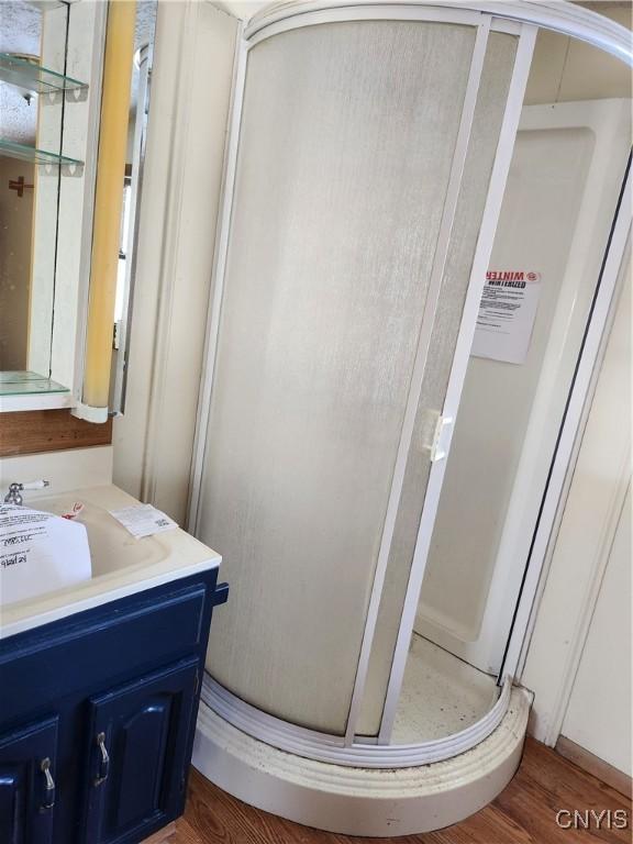 4057 Wilson Rd E, Annsville, NY 13471 - bathroom with vanity and a shower stall
