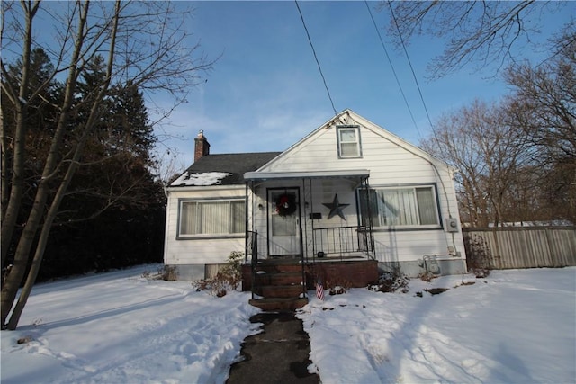 view of bungalow-style home