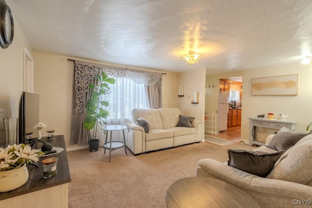 view of carpeted living room