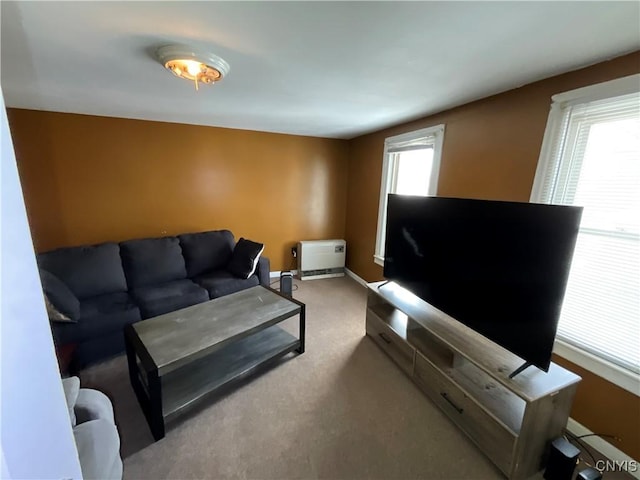 view of carpeted living room