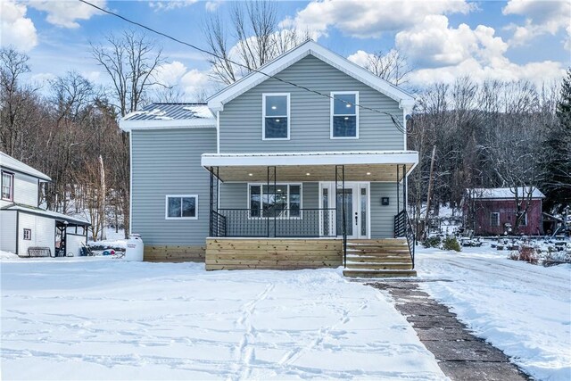 view of front of property with covered porch