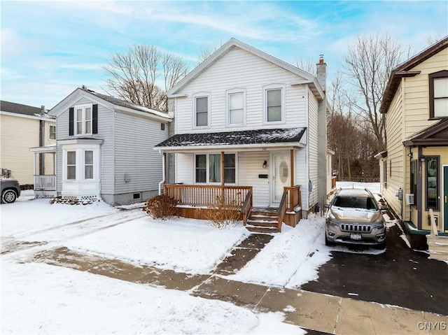 front of property featuring a porch