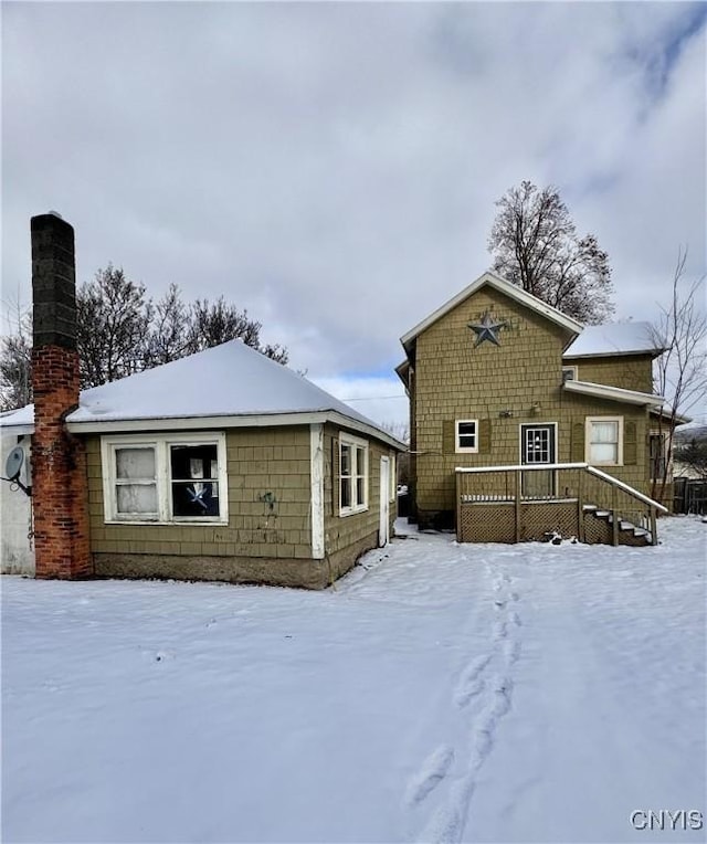 exterior space with a wooden deck