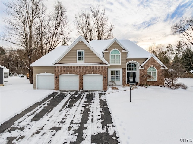 view of property with a garage