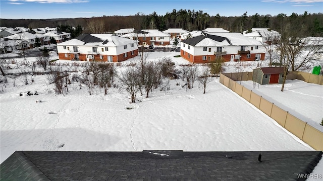 view of snowy aerial view