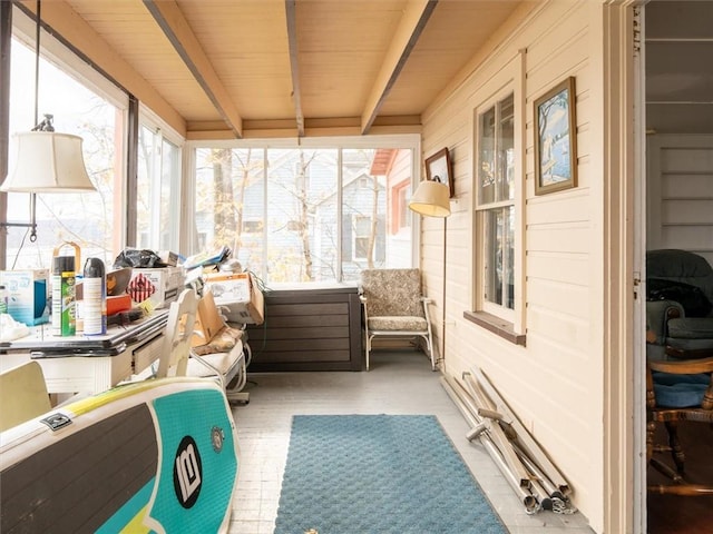 sunroom / solarium with a wealth of natural light