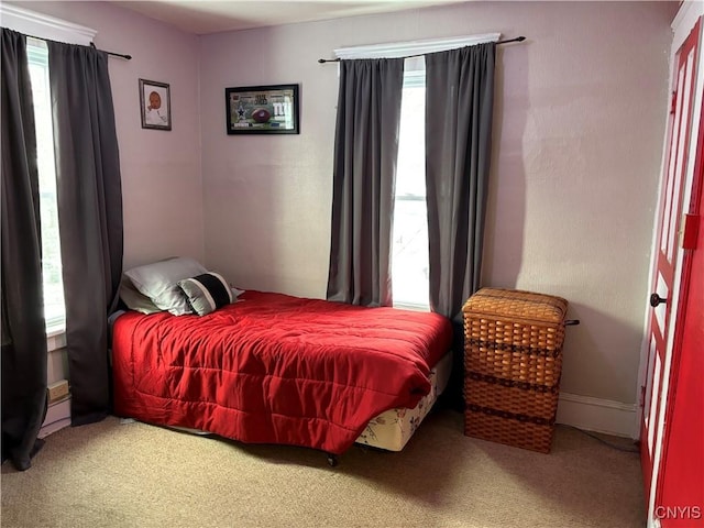 view of carpeted bedroom