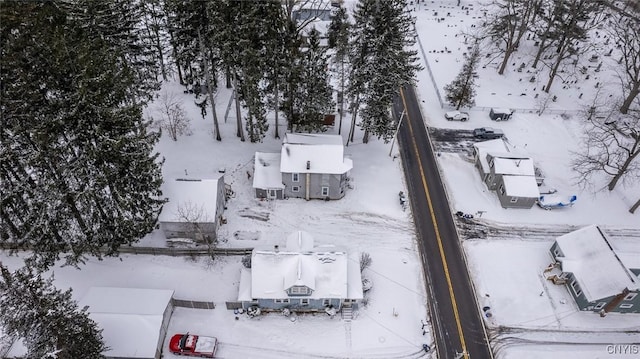 view of snowy aerial view