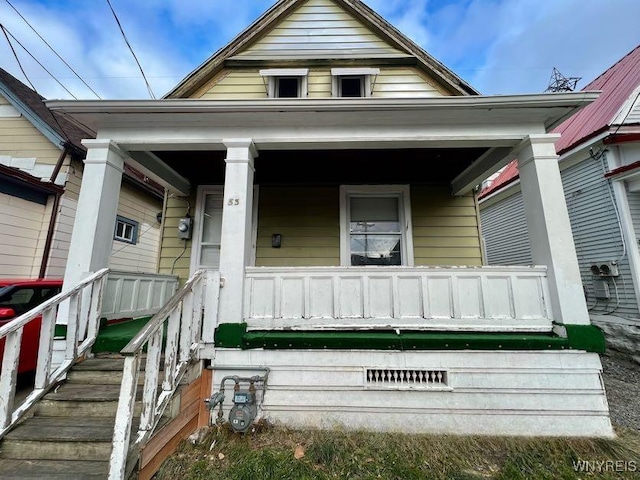 bungalow-style house featuring a porch