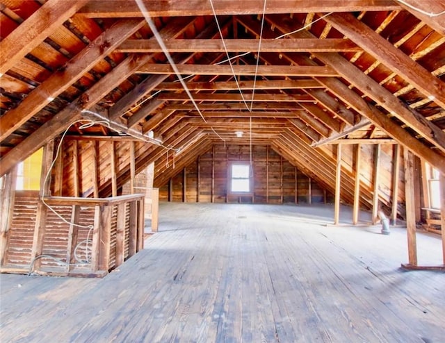 view of attic