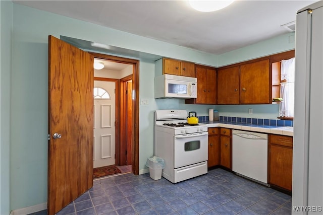 kitchen with white appliances