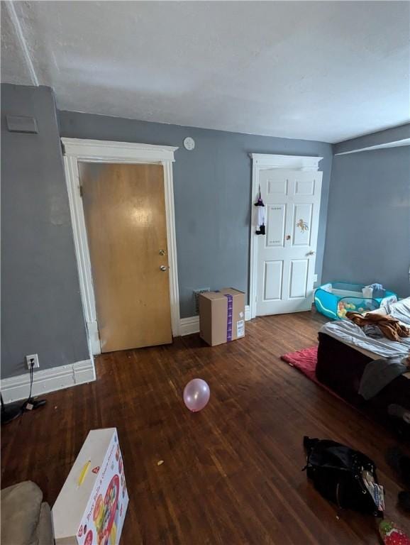 interior space featuring dark hardwood / wood-style flooring