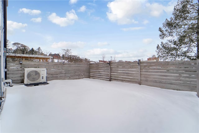 view of yard featuring ac unit