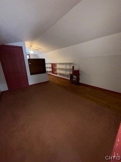 bonus room with lofted ceiling