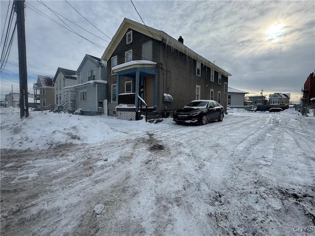 view of snowy exterior