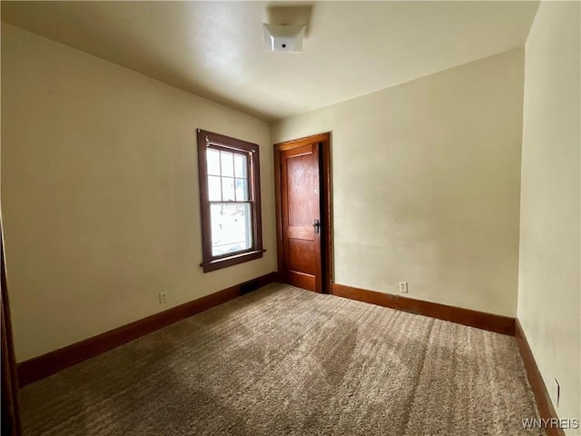 view of carpeted empty room