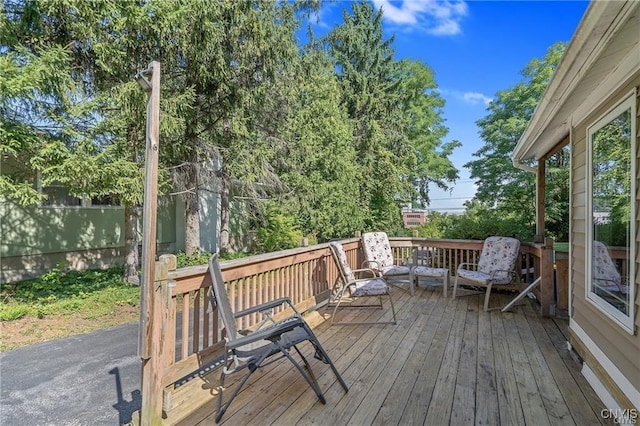 view of wooden deck