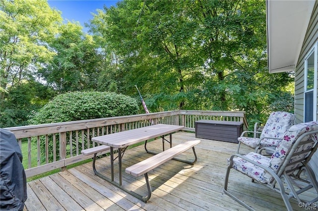 view of wooden terrace