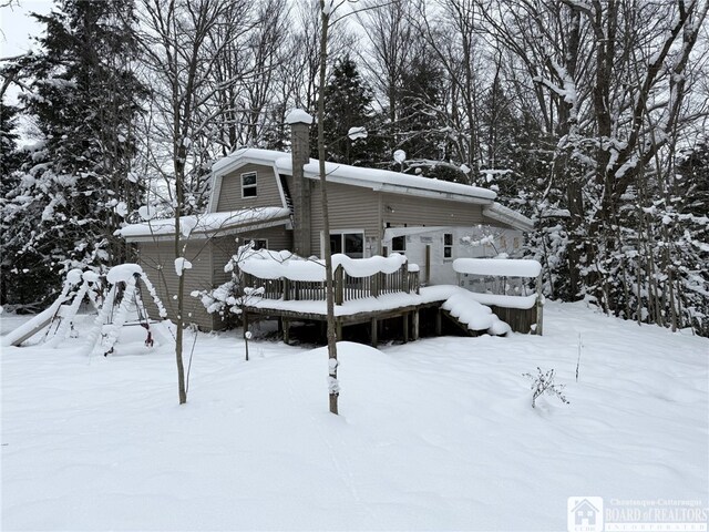 3173 Reservoir Rd, Randolph, NY 14772 - exterior space with a wooden deck