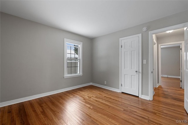 interior space with light hardwood / wood-style flooring