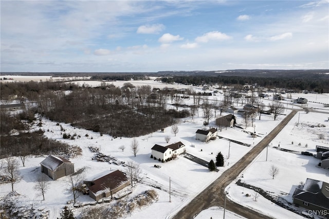 view of snowy aerial view