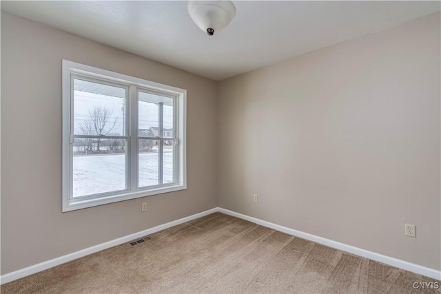 view of carpeted empty room