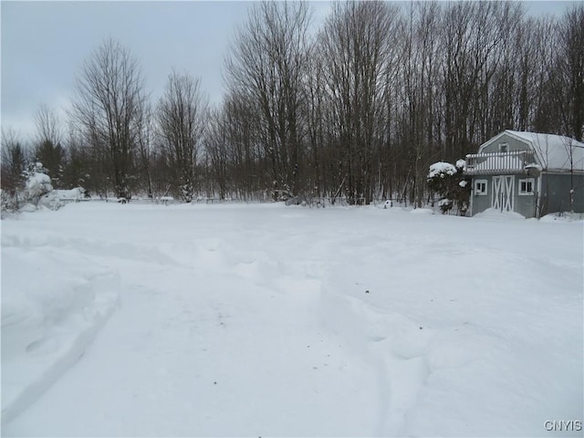 view of snowy yard